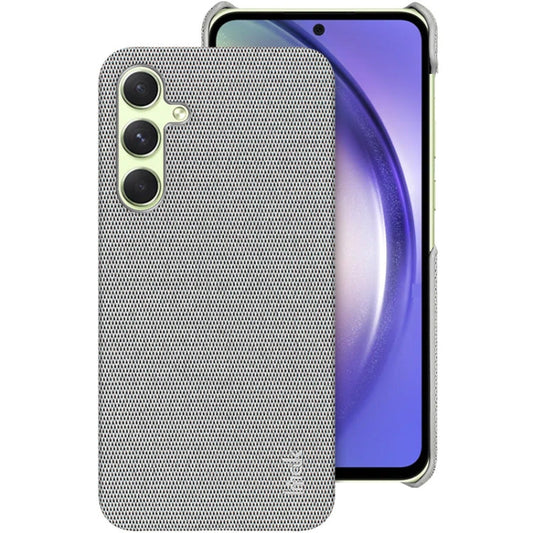 For Samsung Galaxy A35 5G imak Ruiyi Series Cloth Texture PU + PC Phone Case(Light Grey)