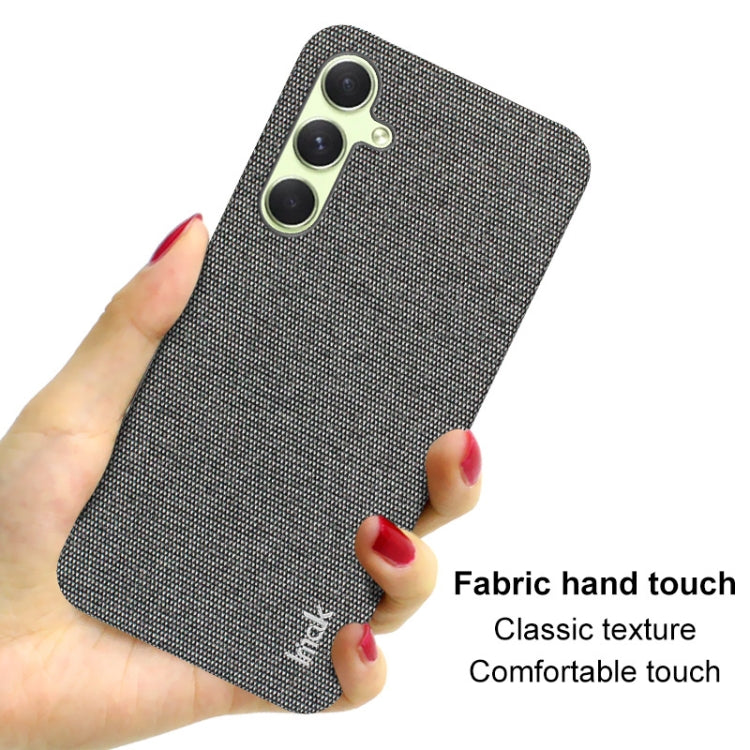 For Samsung Galaxy A35 5G imak Ruiyi Series Cloth Texture PU + PC Phone Case(Light Grey)