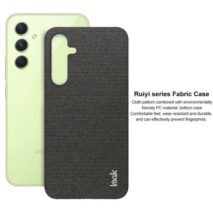 For Samsung Galaxy A35 5G imak Ruiyi Series Cloth Texture PU + PC Phone Case(Light Grey)
