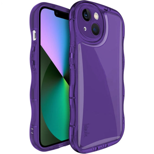 Pour iPhone 14 IMAK Wave Bubble Coque de téléphone souple antichoc (violet)