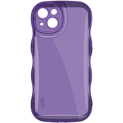 For iPhone 14 IMAK Wave Bubble Soft Shockproof Phone Case(Purple)