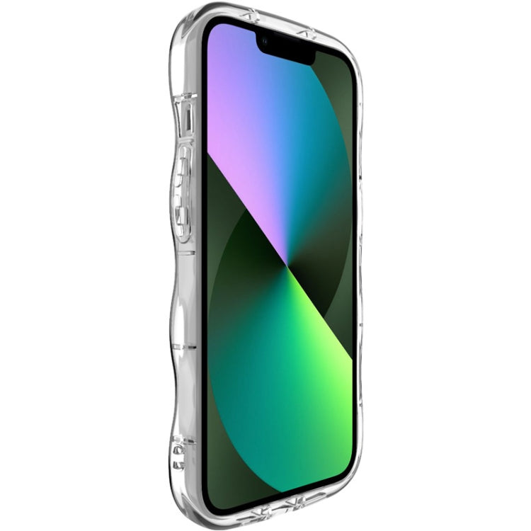 For iPhone 14 IMAK Wave Bubble Soft Shockproof Phone Case(Transparent)