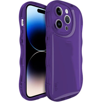 Pour iPhone 14 Pro IMAK Wave Bubble Coque souple antichoc (Violet)