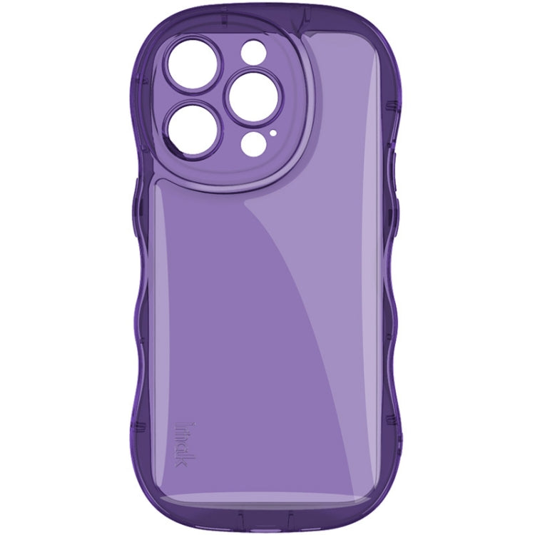 For iPhone 14 Pro Max IMAK Wave Bubble Soft Shockproof Phone Case(Purple)