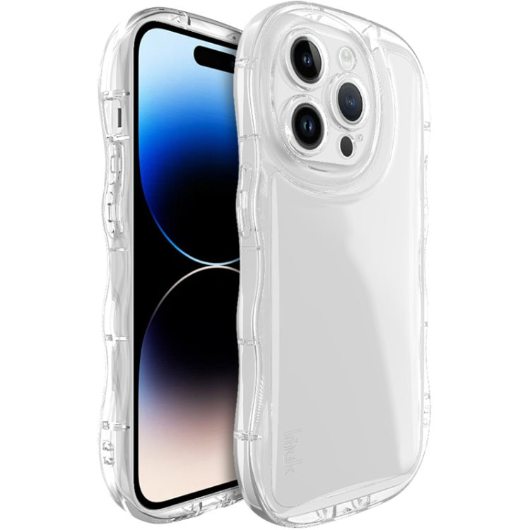 For iPhone 14 Pro Max IMAK Wave Bubble Soft Shockproof Phone Case(Transparent)