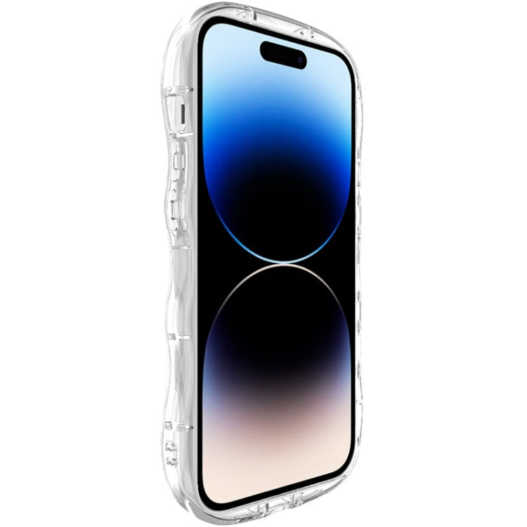 For iPhone 14 Pro Max IMAK Wave Bubble Soft Shockproof Phone Case(Transparent)