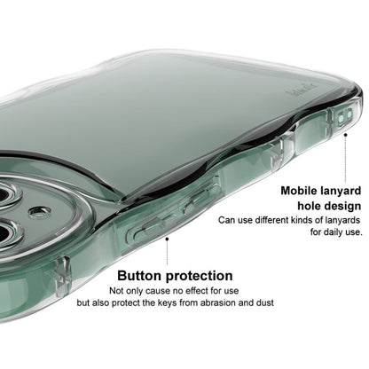 For iPhone 14 Pro Max IMAK Wave Bubble Soft Shockproof Phone Case(Transparent)