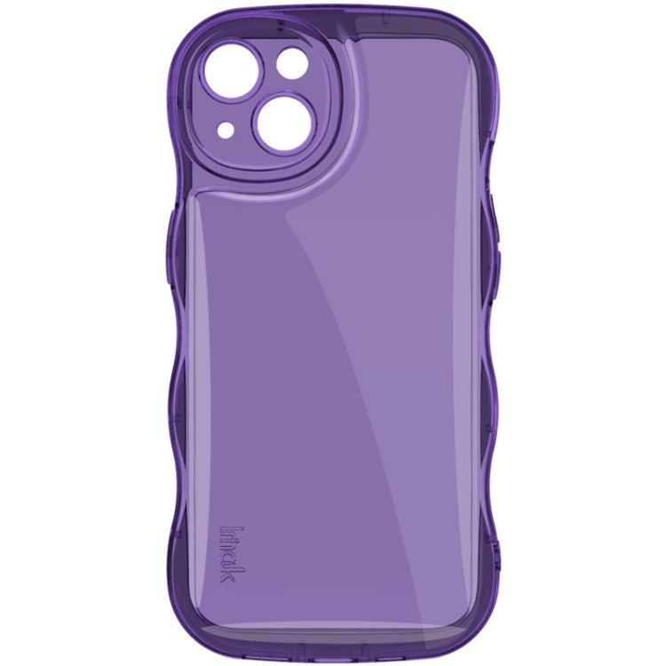 For iPhone 15 IMAK Wave Bubble Soft Shockproof Phone Case(Purple)