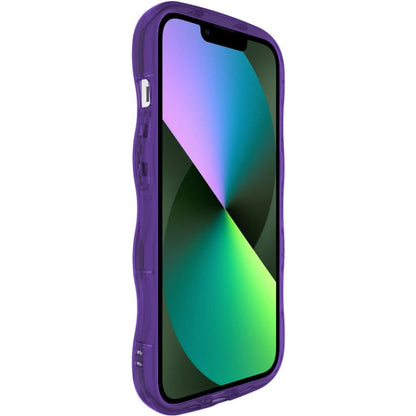 For iPhone 15 IMAK Wave Bubble Soft Shockproof Phone Case(Purple)
