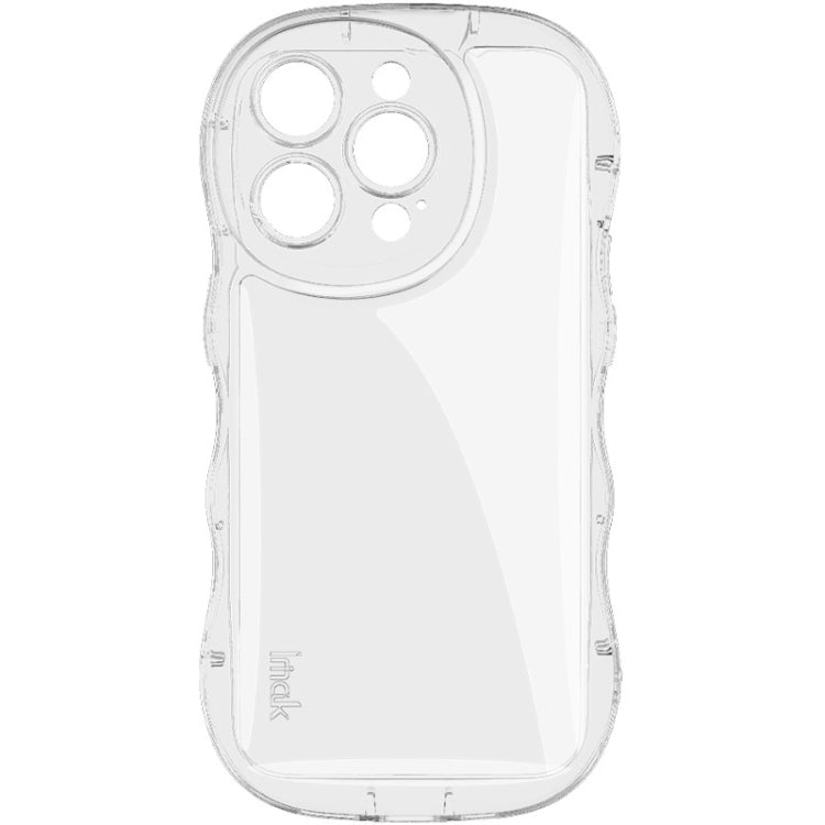 For iPhone 15 Pro Max IMAK Wave Bubble Soft Shockproof Phone Case(Transparent)