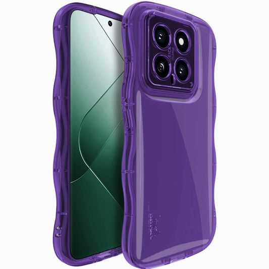 For Xiaomi 14 5G IMAK Wave Bubble Soft Shockproof Phone Case(Purple)