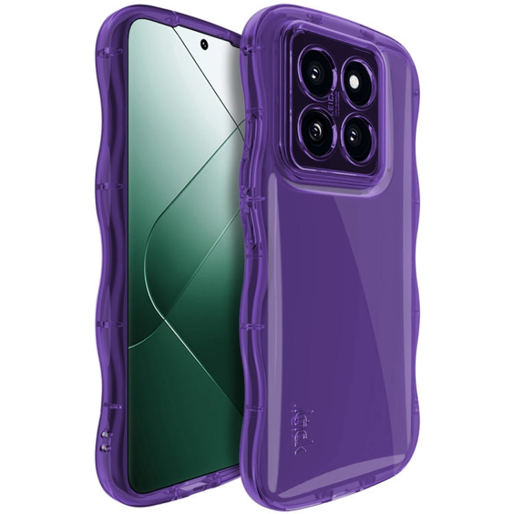 Pour Xiaomi 14 Pro 5G Coque de téléphone antichoc souple IMAK Wave Bubble (Violet)