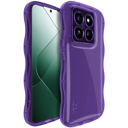 Pour Xiaomi 14 Pro 5G Coque de téléphone antichoc souple IMAK Wave Bubble (Violet)