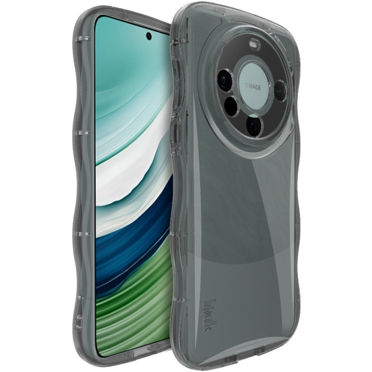 For Huawei Mate 60 IMAK Wave Bubble Soft Shockproof Phone Case(Transparent Black)