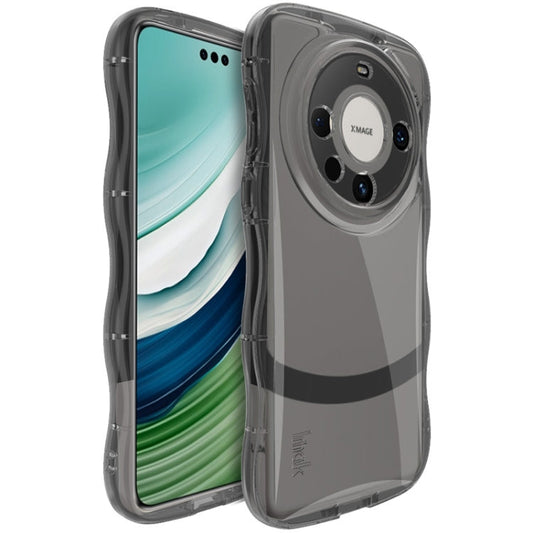 For Huawei Mate 60 Pro / 60 Pro+ IMAK Wave Bubble Soft Shockproof Phone Case(Transparent Black)