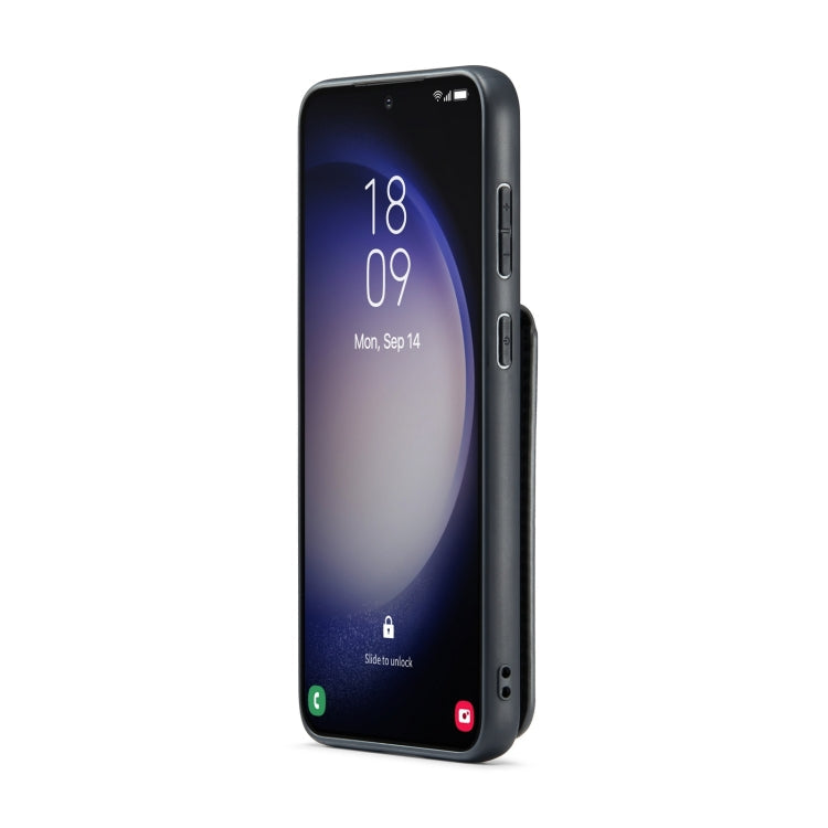 Pour Samsung Galaxy S24+ 5G Fierre Shann Crazy Horse Étui de Téléphone en PU avec Porte-Cartes à l'Arrière (Noir)