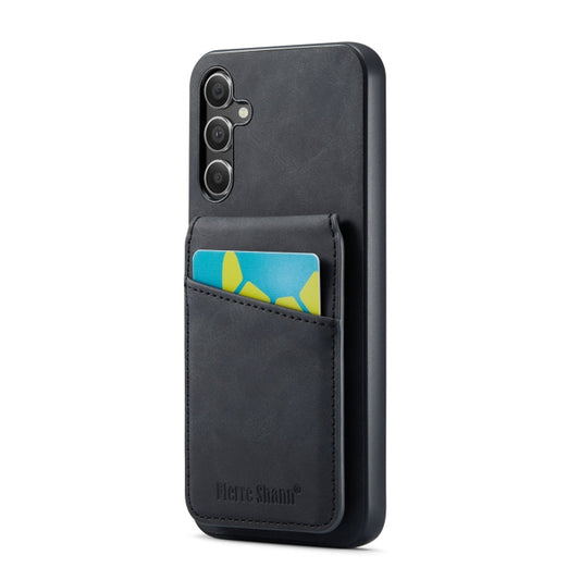Pour Samsung Galaxy A13 5G Fierre Shann Crazy Horse Étui de Téléphone en Cuir PU avec Porte-Cartes (Noir)