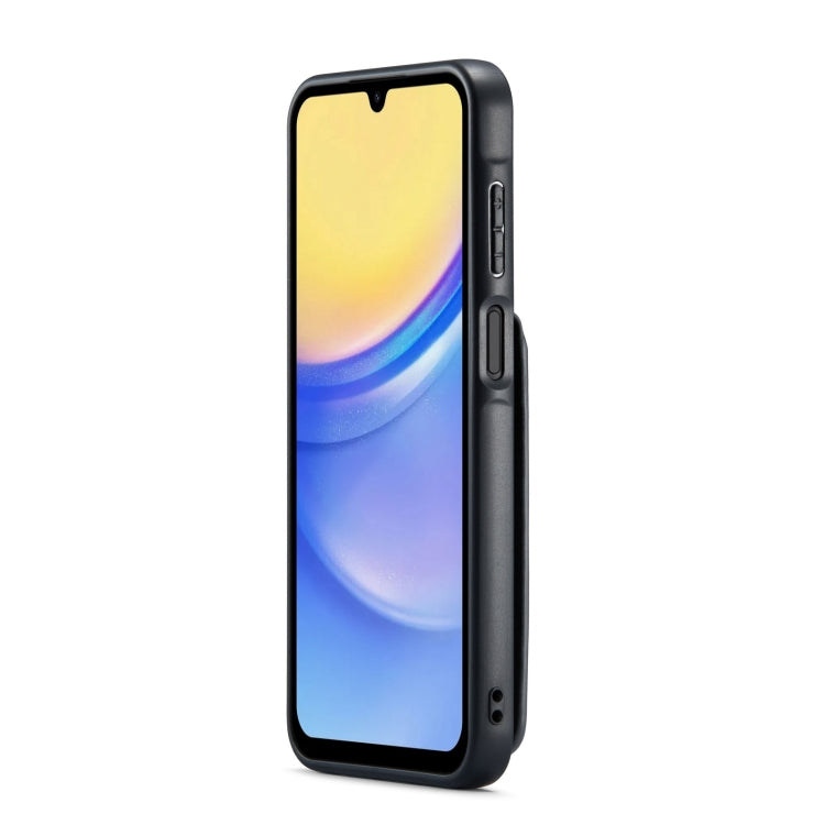 Pour Samsung Galaxy A13 5G Fierre Shann Crazy Horse Étui de Téléphone en Cuir PU avec Porte-Cartes (Noir)