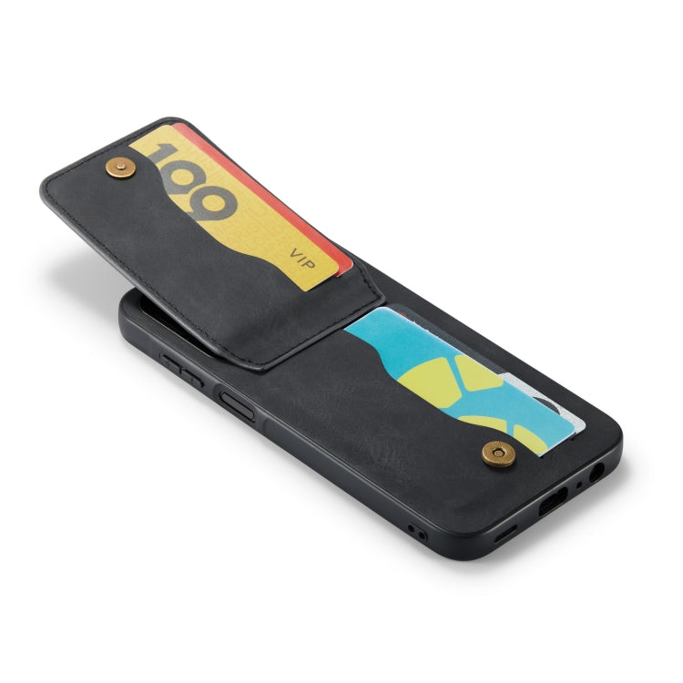 Pour Samsung Galaxy A13 5G Fierre Shann Crazy Horse Étui de Téléphone en Cuir PU avec Porte-Cartes (Noir)