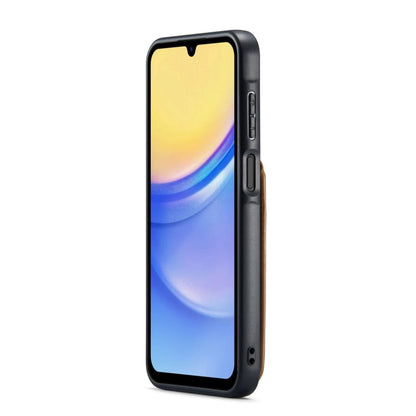 Pour Samsung Galaxy A13 5G Fierre Shann Crazy Horse Étui de Téléphone en PU avec Porte-Cartes(Marron)