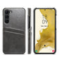 For Samsung Galaxy S24+ 5G Fierre Shann Oil Wax Texture Leather Phone Case with Card Slots(Black)