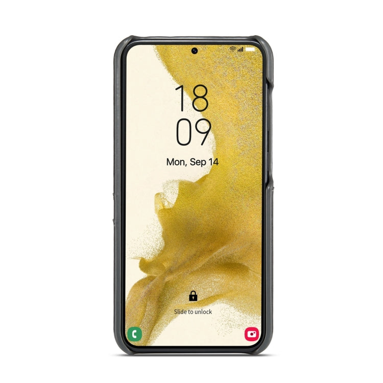 Pour Samsung Galaxy S24 5G Fierre Shann Étui de téléphone en cuir texturé huilé avec fentes pour cartes (Noir)