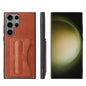 For Samsung Galaxy S24+ 5G Fierre Shann Full Coverage Protective Leather Phone Case(Brown)