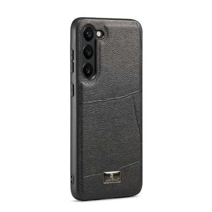 For Samsung Galaxy S24 5G Fierre Shann Leather Texture Phone Back Cover Case(Ox Tendon Black)