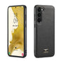 Pour Samsung Galaxy S24 5G Coque Arrière de Téléphone Effet Cuir Fierre Shann (Noir Peau de Vache)