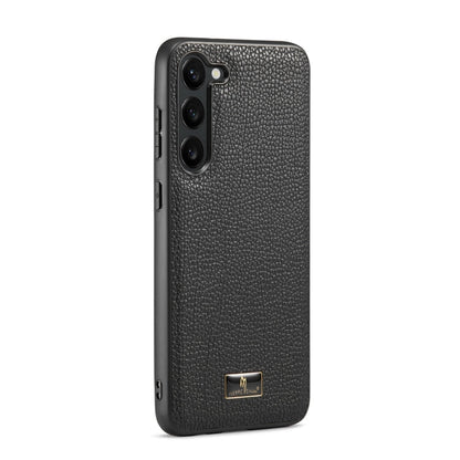 For Samsung Galaxy S24 5G Fierre Shann Leather Texture Phone Back Cover Case(Lychee Black)