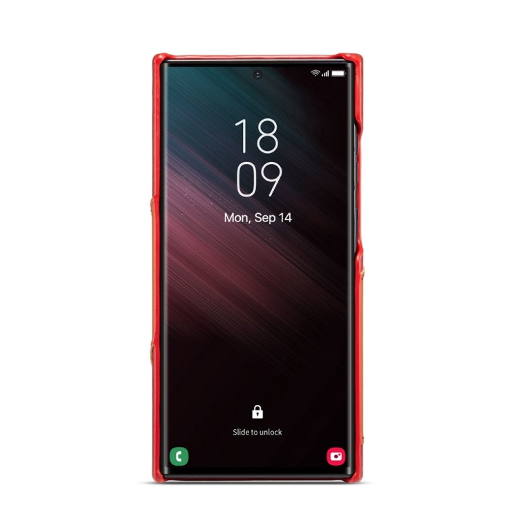 Pour Samsung Galaxy S24 Ultra 5G Étui de téléphone arrière en cuir véritable Fierre Shann avec texture de cire à l'huile (rouge)