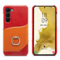 Pour Samsung Galaxy S24+ 5G Coque Arrière de Téléphone en Cuir Véritable Texture Cire Huile Fierre Shann (Rouge)