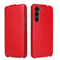 Pour Samsung Galaxy S24+ 5G Fierre Shann Étui de téléphone en cuir PU à rabat vertical texturé 64 (rouge)