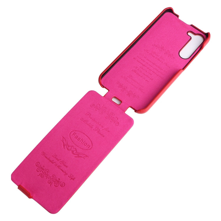 Pour Samsung Galaxy S24+ 5G Fierre Shann Étui de téléphone en cuir PU à rabat vertical texturé 64 (rouge)