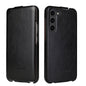 For Samsung Galaxy S24+ 5G Fierre Shann 64 Texture Vertical Flip PU Leather Phone Case(Black)
