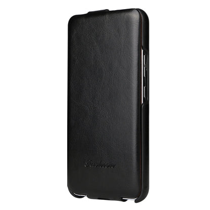 For Samsung Galaxy S24 5G Fierre Shann 64 Texture Vertical Flip PU Leather Phone Case(Black)