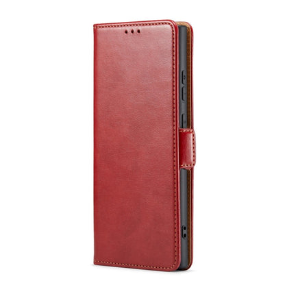 Pour Samsung Galaxy S24 Ultra 5G Fierre Shann PU Étui de téléphone en cuir véritable (rouge)