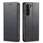 For Samsung Galaxy S24 5G Fierre Shann PU Genuine Leather Texture Phone Case(Black)