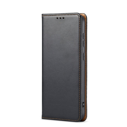 For Samsung Galaxy S24 5G Fierre Shann PU Genuine Leather Texture Phone Case(Black)