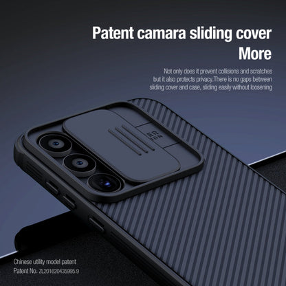 Pour la coque de téléphone Samsung Galaxy A55 NILLKIN Black Mirror Pro Series Camshield PC (noir)