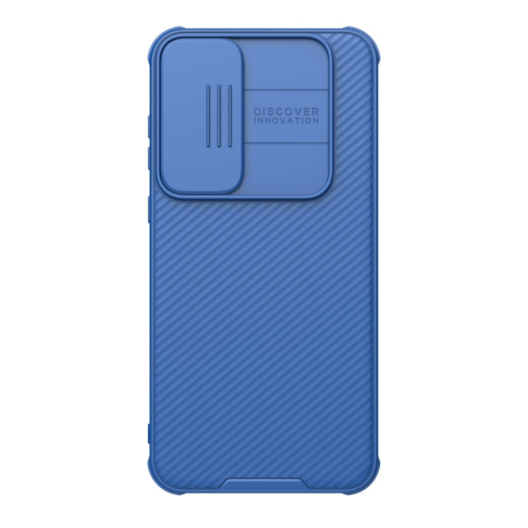 Pour Samsung Galaxy A55 NILLKIN Black Mirror Pro Series Camshield Coque de téléphone en PC (Bleu)