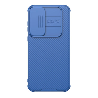 Pour Samsung Galaxy A55 NILLKIN Black Mirror Pro Series Camshield Coque de téléphone en PC (Bleu)