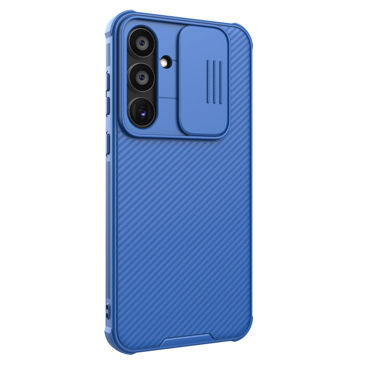 Pour Samsung Galaxy A55 NILLKIN Black Mirror Pro Series Camshield Coque de téléphone en PC (Bleu)