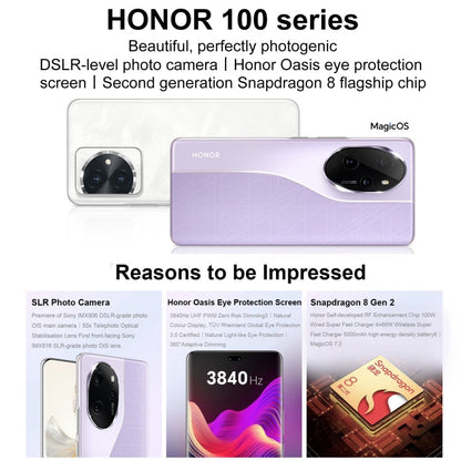 Honor 100 Pro, 16GB+256GB, Screen Fingerprint Identification, 6.78 inch MagicOS 7.2 Snapdragon 8 Gen 2 Octa Core up to 3.19GHz, Network: 5G, NFC, OTG, Support Google Play(Black)