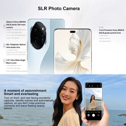 Honor 100 Pro, 16GB+1TB, Screen Fingerprint Identification, 6.78 inch MagicOS 7.2 Snapdragon 8 Gen 2 Octa Core up to 3.19GHz, Network: 5G, NFC, OTG, Support Google Play(Black)