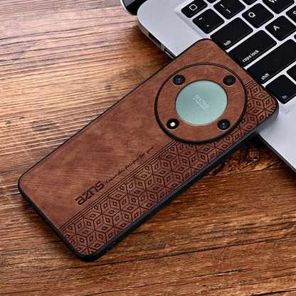 Pour For Honor X9a AZNS Coque de téléphone effet cuir gaufré 3D (Marron)