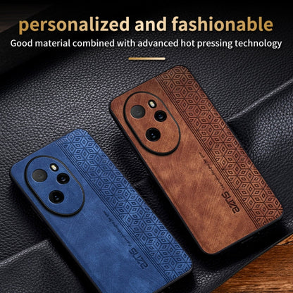 For Honor 100 Pro AZNS 3D Embossed Skin Feel Phone Case(Brown)