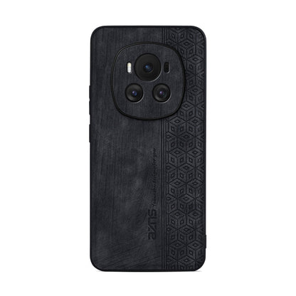 For Honor Magic6 AZNS 3D Embossed Skin Feel Phone Case(Black)