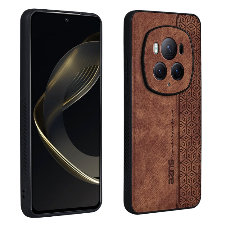 Pour Honor Magic6 Pro AZNS Coque de téléphone en relief 3D (marron)