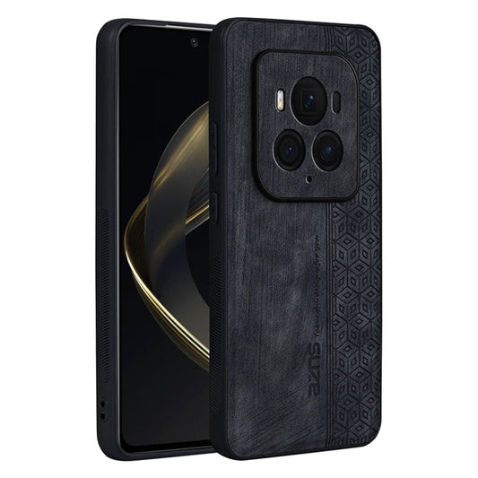For Honor Magic6 Ultimate AZNS 3D Embossed Skin Feel Phone Case(Black)